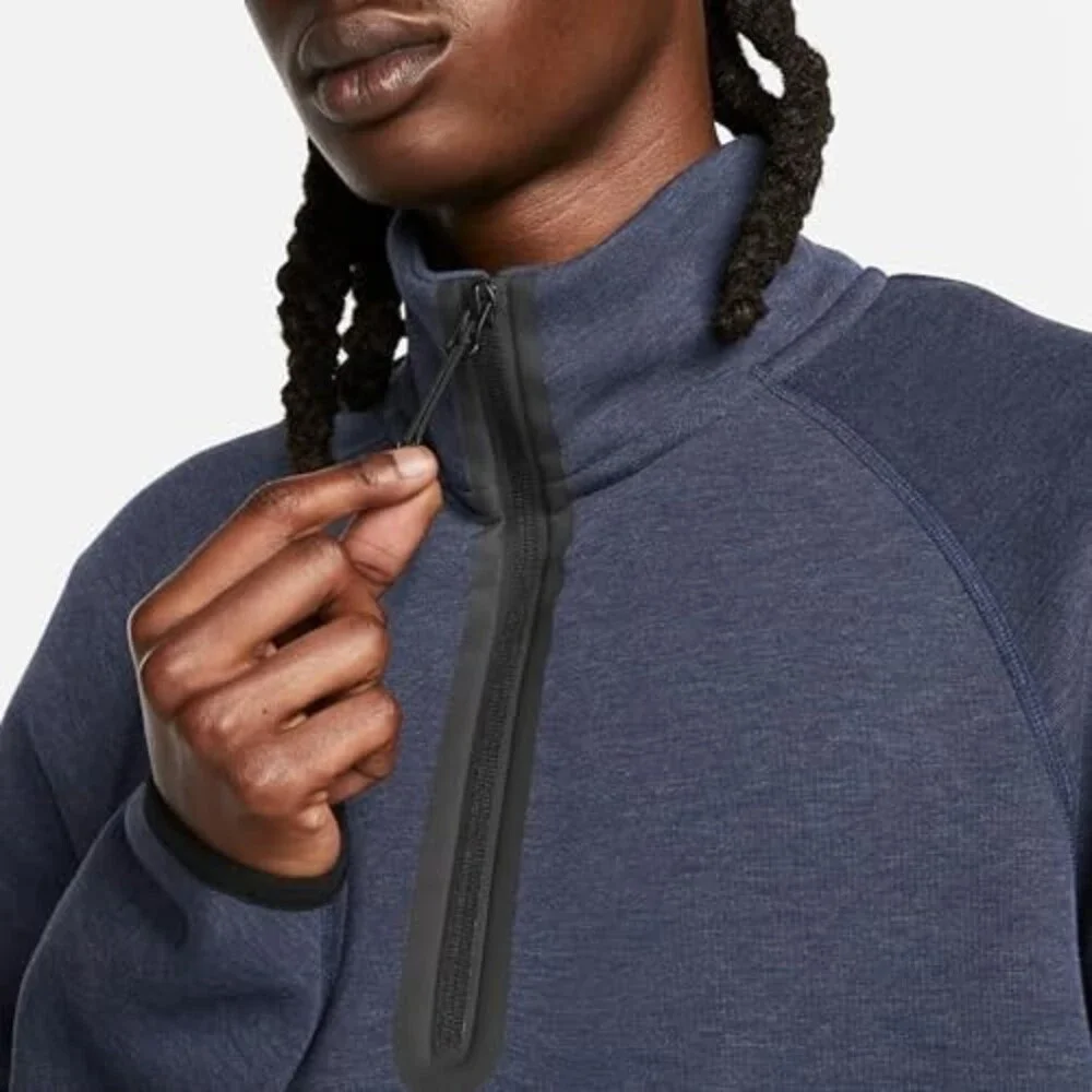 Nike Sportswear Tech Fleece FB7998-473 Sweatshirt Men Small Blue 1/2 Zip NCL194